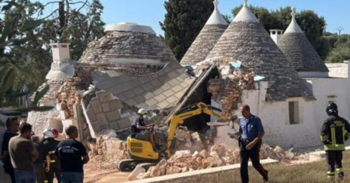 Esplosione in un trullo a Cisterino (Brindisi). 55enne muore sotto le macerie, una donna ricoverata in codice rosso