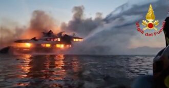 Copertina di Yacht di 40 metri va a fuoco a Olbia. Momenti di paura davanti alle Saline: vigili del fuoco in azione, nessun ferito (video)