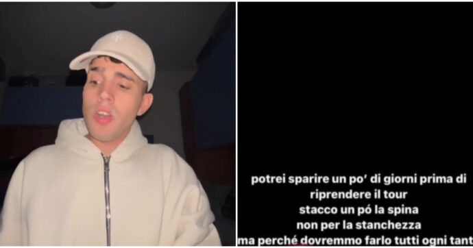 Copertina di “Potrei sparire per un po’. Stacco la spina, tutti dovremmo farlo ogni tanto”: Aka7even abbandona i social. Ecco il motivo