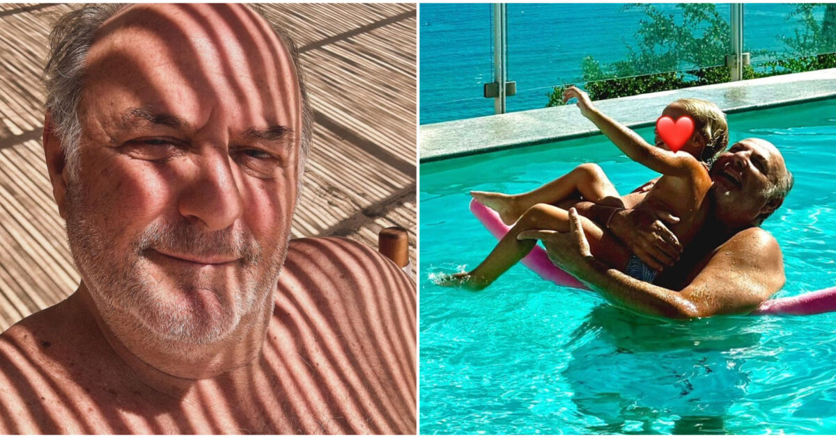 Gerry Scotti nonno perfetto e pazzo di gioia per la sua nipotina Virginia: “Ti amo, tesoro”. I due giocano e si divertono insieme in piscina