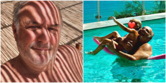 Copertina di Gerry Scotti nonno perfetto e pazzo di gioia per la sua nipotina Virginia: “Ti amo, tesoro”. I due giocano e si divertono insieme in piscina
