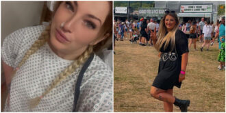 Copertina di “Usciva liquido marrone dal mio corpo, il mio seno era viola”. Rischia un’infezione mortale dopo un intervento estetico: la storia tremenda di Sara Platt