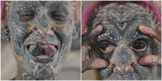 Copertina di La donna più tatuata del mondo è ricoperta di inchiostro al 99.98%: “E non ho ancora finito” è la promessa da Guiness dei primati di Esperance Fuerzina