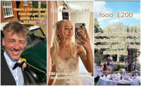 Copertina di “Abbiamo risparmiato al matrimonio, spendendo 3.500 euro: ricevimento in un Airbnb e pizza a domicilio agli invitati”: il trucchetto di Jamie-Louise  e Sam Phillips