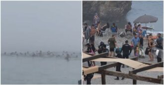 Copertina di Centinaia di migranti arrivano a nuoto sulle spiagge di Ceuta dal Marocco: molti minorenni