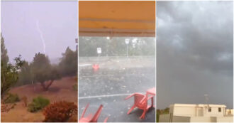 Copertina di Nubifragio a Roma, fulmini e cielo nero sulla Capitale: i video girati dai cittadini