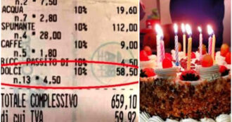 Copertina di Festeggia il suo compleanno al ristorante, ma aggiungono 58 euro per il taglio della torta. La denuncia di una donna: “Vi sembra giusto?”