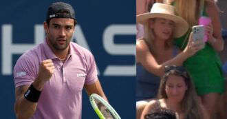 Copertina di Us Open, tifose impazzite per Matteo Berrettini: la calca per scattargli una foto al cambio di campo – Video