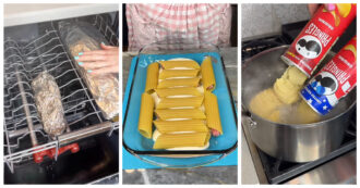 Copertina di Ricette pazze con il salmone cotto in lavastoviglie, pasta con bacon e latte, il purè di Pringles e le caramelle come spezie: le assurde ricette di Elaine Carol