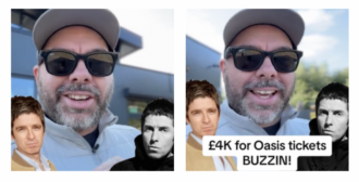 Copertina di “Ho comprato quattro biglietti per gli Oasis a 178 euro e li ho rivenduti a 1200 euro ciascuno. Siete pazzi, starete lì coperti di p***”: il video su TikTok è virale