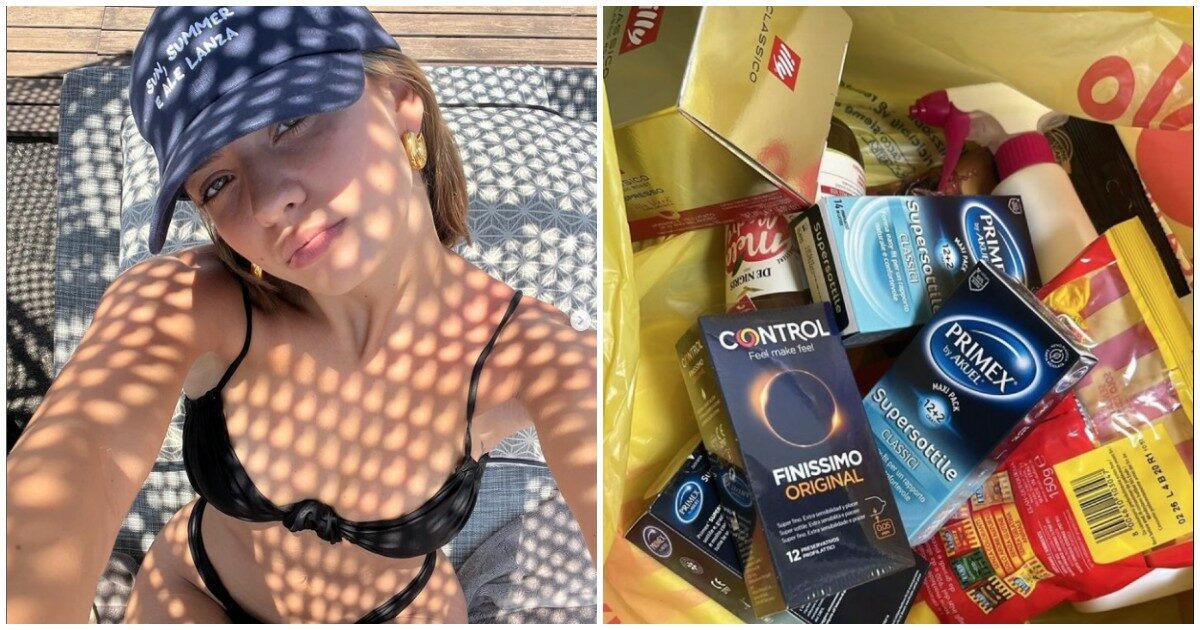 Alessia Lanza, foto della spesa “sbagliata” con diverse scatole di preservativi scatena i social: “Ha praticato il coito, il fiki fiki”