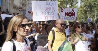 Copertina di A Roma la protesta dei docenti di sostegno e dei genitori: ‘Basta precariato’. E va in scena il ‘mercato dei titoli’: ‘Tfa spagnolo a 6500 euro’