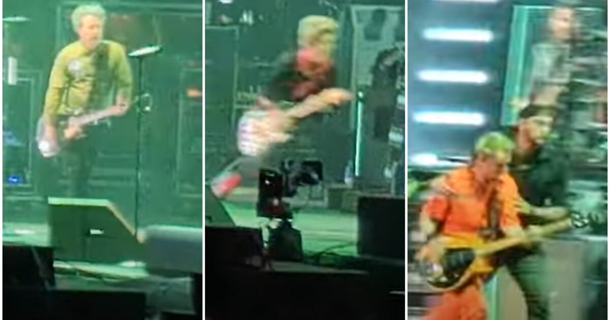 Un drone vola sopra al palco durante il concerto, i Green Day scappano: “Potenziale pericolo per la nostra sicurezza”