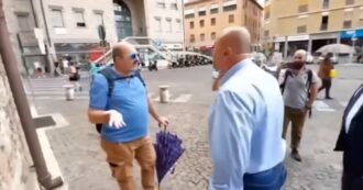 Copertina di Bandecchi senza freni a Terni, il sindaco dà appuntamento al contestatore social e gli sputa l’acqua in faccia: “Provocatore politico” – Video