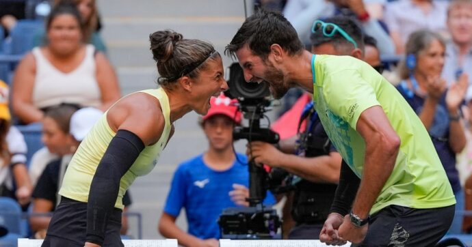 Us Open, Errani e Vavassori sono la prima coppia italiana a vincere uno Slam nel doppio misto. La gioia incontenibile dei due