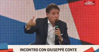 Copertina di Conte alla festa del Fatto: “Gaza e Ucraina? Al posto di Meloni mi sarei incazzato e mi sarei fatto sentire con gli altri leader, anche con gli Usa”