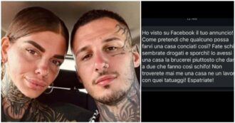 Copertina di “Non affitto casa ai tatuati, fate schifo. Piuttosto la brucio”. Coppia di tatuatori rimane senza casa, la loro denuncia è virale: “Siete voi il male della società”