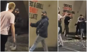 Copertina di Shia LaBeouf scatta per provocare la rissa fuori da un bar: il video girato da un passante diventa virale sui social. Ecco cosa è successo