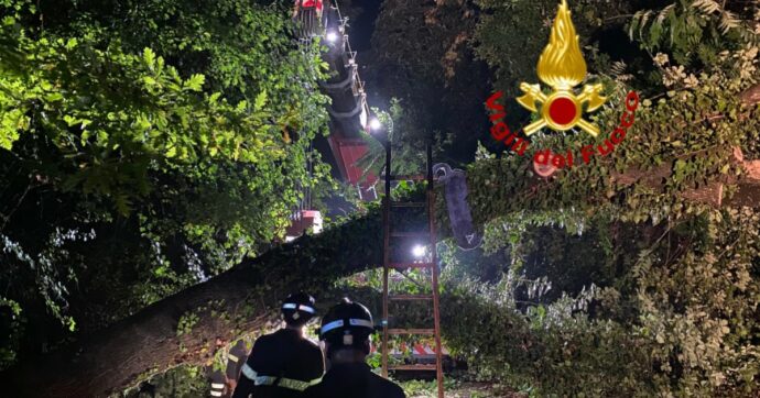 Nubifragio a Roma – Rami e alberi caduti, strade allagate. Chiusa la metropolitana per lo sciopero