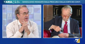 Copertina di Boccia-Sangiuliano, l’infelice uscita di Feltri a La7: “Volevi che me la presentasse come la sua tr**a?”. E Bonelli risponde così