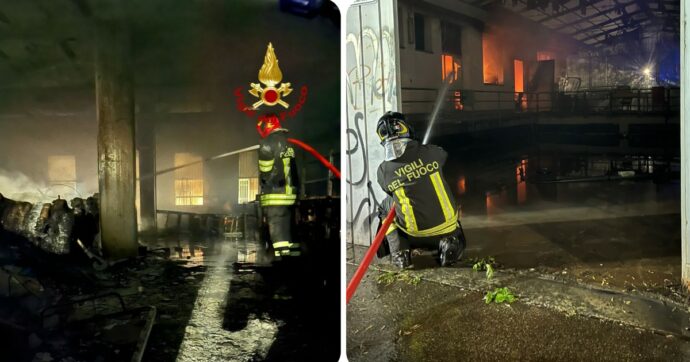 Incendio in un capannone abbandonato a Milano: “Era usato come rifugio da persone senza fissa dimora”