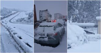 Copertina di Intensa nevicata a Johannesburg, in Sudafrica. Auto bloccate nel traffico e disagi per l’evento inaspettato (video)