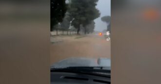 Copertina di Nubifragio nel Livornese, nella zona dei vini di Bolgheri strade trasformate in fiumi di fango – Video