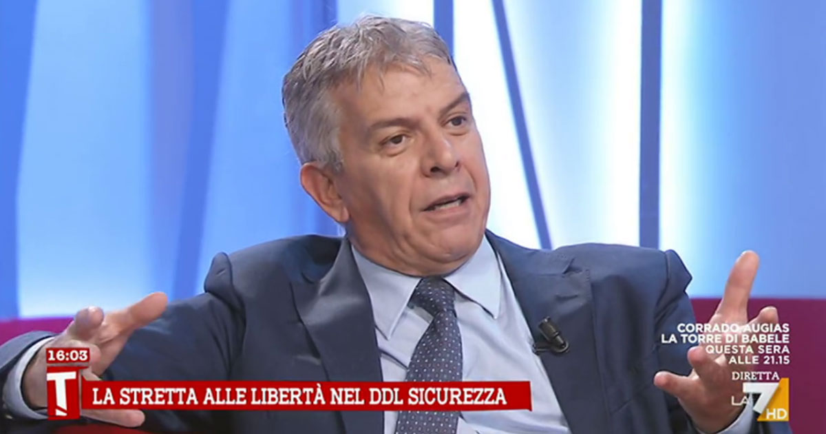 Ddl sicurezza, Sabella a La7: “Nordio nel 2022 invocava la depenalizzazione, oggi avrà cambiato idea”. E ironizza sulla ‘norma Cicalone’