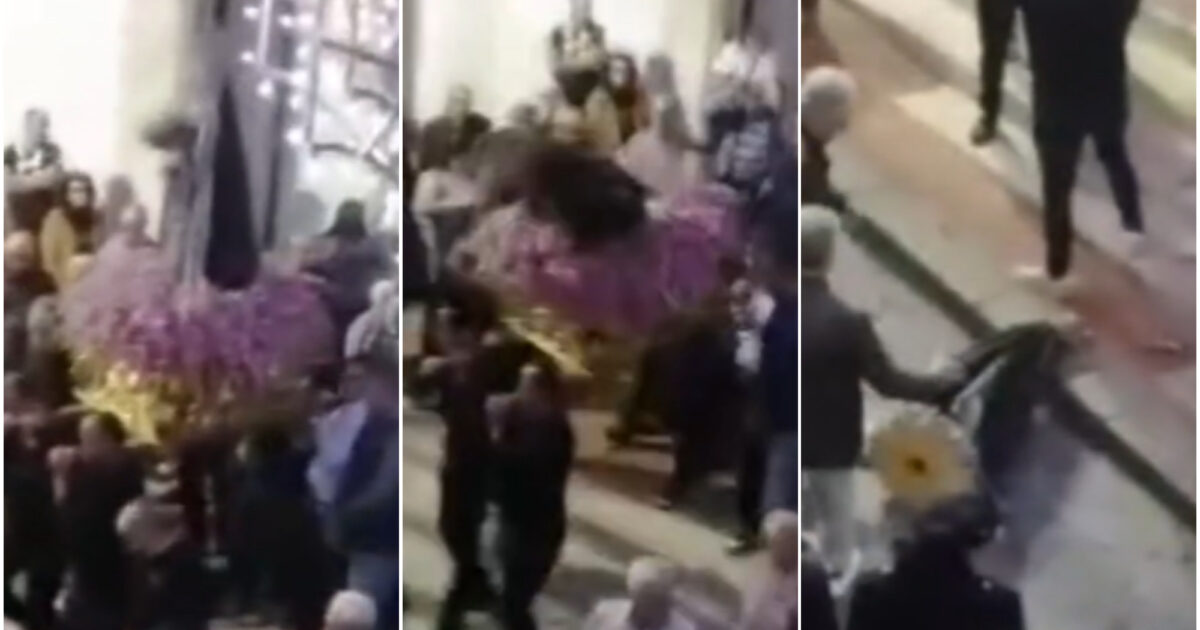 “È segno di un cattivo presagio”: la statua della Madonna cade durante la processione, i fedeli spaventati in lacrime