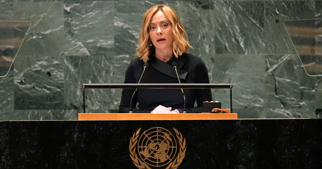 https://st.ilfattoquotidiano.it/wp-content/uploads/2024/09/25/Meloni-Onu-1050x551.jpg