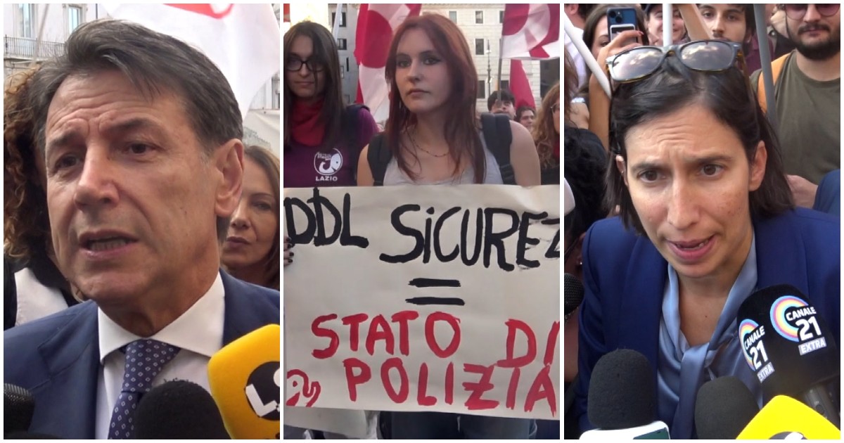 “Il governo risponde al dissenso con il carcere”. I leader del centrosinistra e i sindacati in piazza contro il ddl Sicurezza