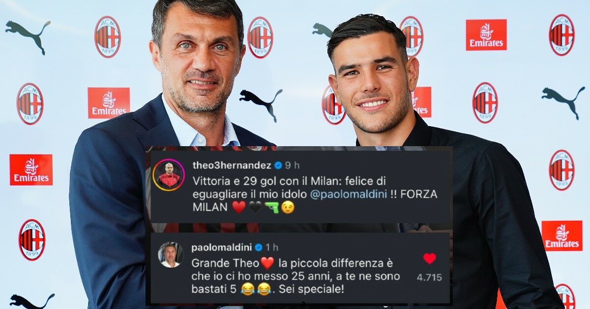 “Felice di eguagliare il mio idolo”: Hernandez fa 29 con il Milan. Maldini risponde: “Io ci ho messo 25 anni, a te ne sono bastati 5”