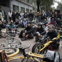 Presidio ciclisti per dimissione del consigliere Feltri da Regione Lombardia
Milano – Italia – Cronaca
Martedì, 1 Ottobre, 2024 (Foto di Marco Ottico/Lapresse)

Cyclists’ picket for resignation of Councilor Feltri from Lombardy Regionmanagement of water in Lombardy
Milan, Italy – News
Tuesday, 01 October, 2024 (Photo by Marco Ottico/Lapresse)