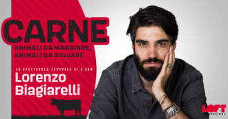 Copertina di ‘Carne’ lo spettacolo di e con Lorenzo Biagiarelli