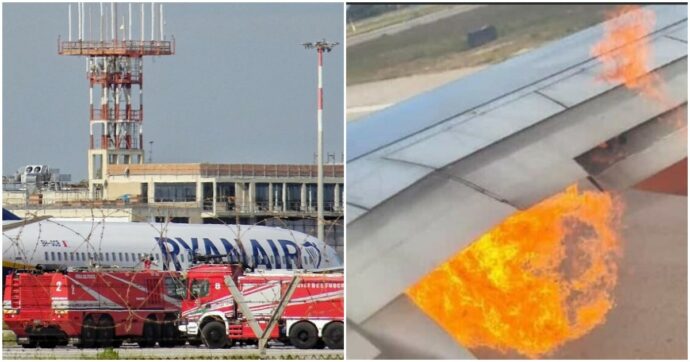 Il motore del volo Ryanair Brindisi-Torino prende fuoco prima del decollo: passeggeri evacuati, chiuso l’Aeroporto del Salento