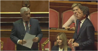 Copertina di Battibecco tra Renzi e Tajani in Senato: “È il ministro del ‘boh’”. La replica: “Sulla sua politica si sono già espressi gli italiani…”