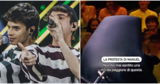 Copertina di “Non ho mai sentito una mer*a peggiore di questa”: Manuel Agnelli furioso a X Factor con i Potara che hanno cantato i Nirvana con l’auto-tune