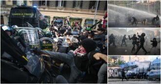 Copertina di Scontri al corteo pro Palestina a Roma – Bombe carta contro le forze di polizia, manganellate ai manifestanti. Il Viminale: “C’erano infiltrati”