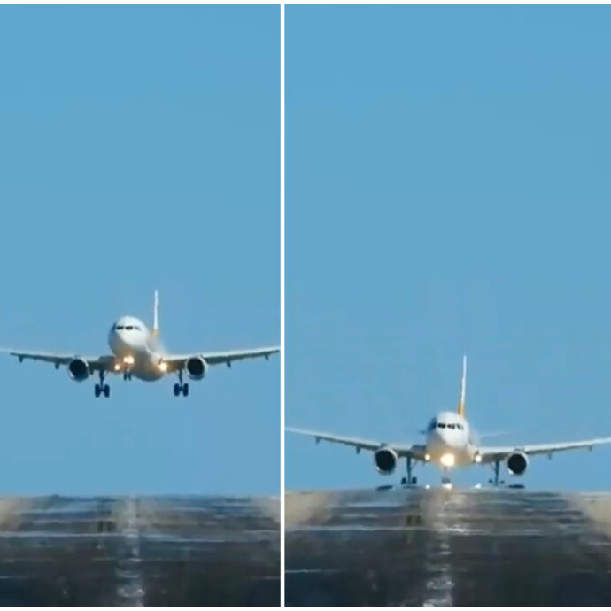 Atterraggio da paura per l’aereo che lotta contro il vento fortissimo: il carrello si rompe e scatta il panico per i passeggeri a bordo – IL VIDEO