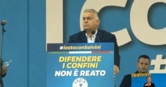 Copertina di “Salvini è un eroe. Porteremo i migranti irregolari a Bruxelles”: Orban acclamato dai leghisti a Pontida – Video