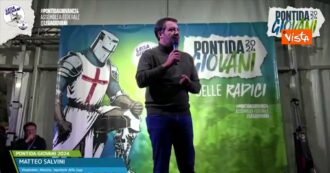 Copertina di Salvini striglia i giovani della Lega a Pontida: “Cori contro Tajani? Lui è un amico. Non stiamo giocando, gli avversari sono fuori”