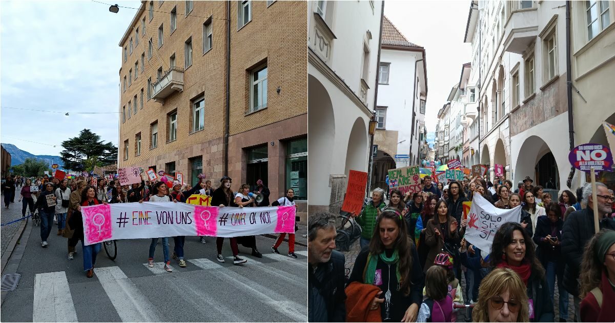 Bolzano, la marcia delle donne per i diritti: “Dopo 23 anni ancora manca una struttura adeguata per accogliere chi subisce violenza”