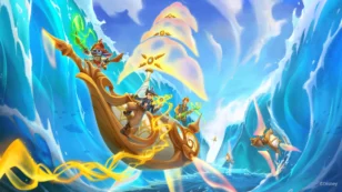 Copertina di Disney Lorcana, arriva il nuovo set TCG Mare di Azzurrite: le foto di tre carte nuove