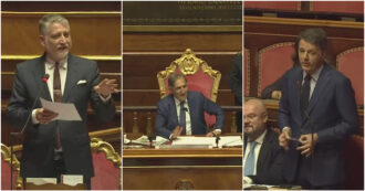 Copertina di Lite tra Renzi e Giuli in Aula. Il ministro: “Adeguerò l’eloquio alle sue capacità cognitive”. “Io laureato in tempi decenti”