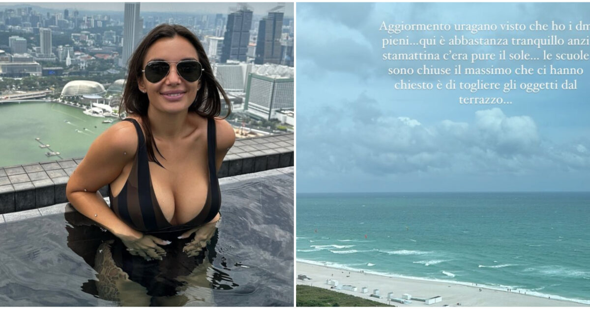 “Siamo solo io e il cane, sono pronta per l’uragano”: Elettra Lamborghini a Miami si è preparata così per il passaggio del terribile vortice Milton
