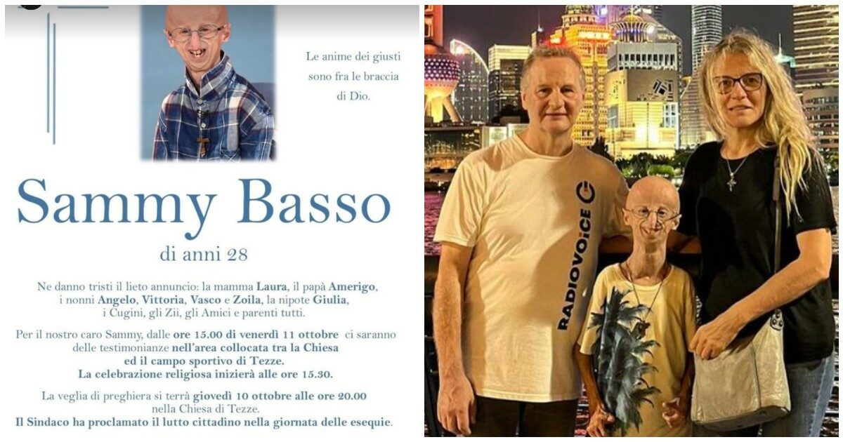 Parla la mamma di Sammy Basso: “I suoi organi sono stati donati alla ricerca, la progeria? Diceva che era il progetto di Dio per lui”. Jovanotti condivide le istruzioni per il funerale