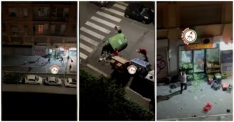 Copertina di Maxi rissa a colpi di bastoni e bottigliate a Cinecittà: scene di guerriglia urbana tra bande rivali. Le immagini girate dai residenti