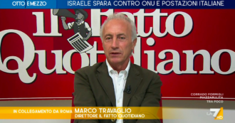 Attacco a Unifil, Travaglio: "Israele andrà avanti, nessuna sanzione e tutti abbaiano senza mordere"