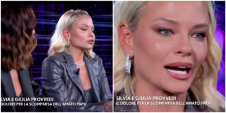 Copertina di “Mamma ha avuto un aneurisma cerebrale ed è stata operata. Papà è morto a dicembre ed è stato terribile”: Giulia e Silvia Provvedi in lacrime a “Verissimo”