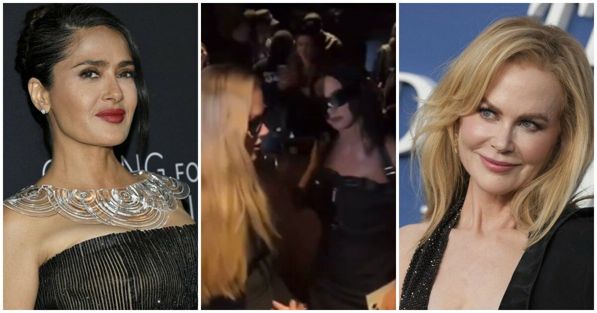 Scoppia la lite sul red carpet di Balenciaga tra Nicole Kidman e Salma Hayeck: “Non toccarmi” – VIDEO